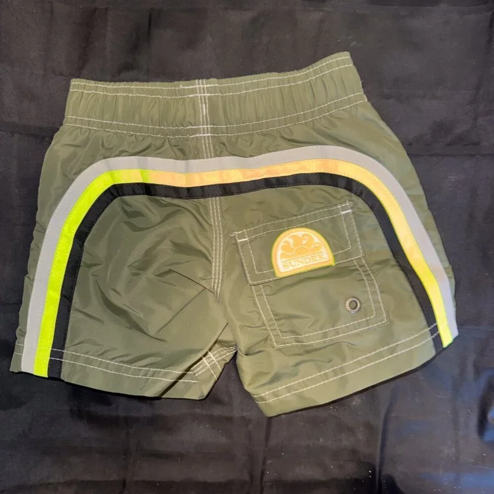 Sundek BOY’S SWIMSHORTS SHORT ELASTICATED WAIST ICONIC TAFFETA - NWOT